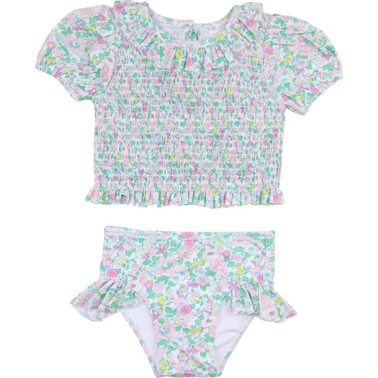 Floral Smocked Bikini