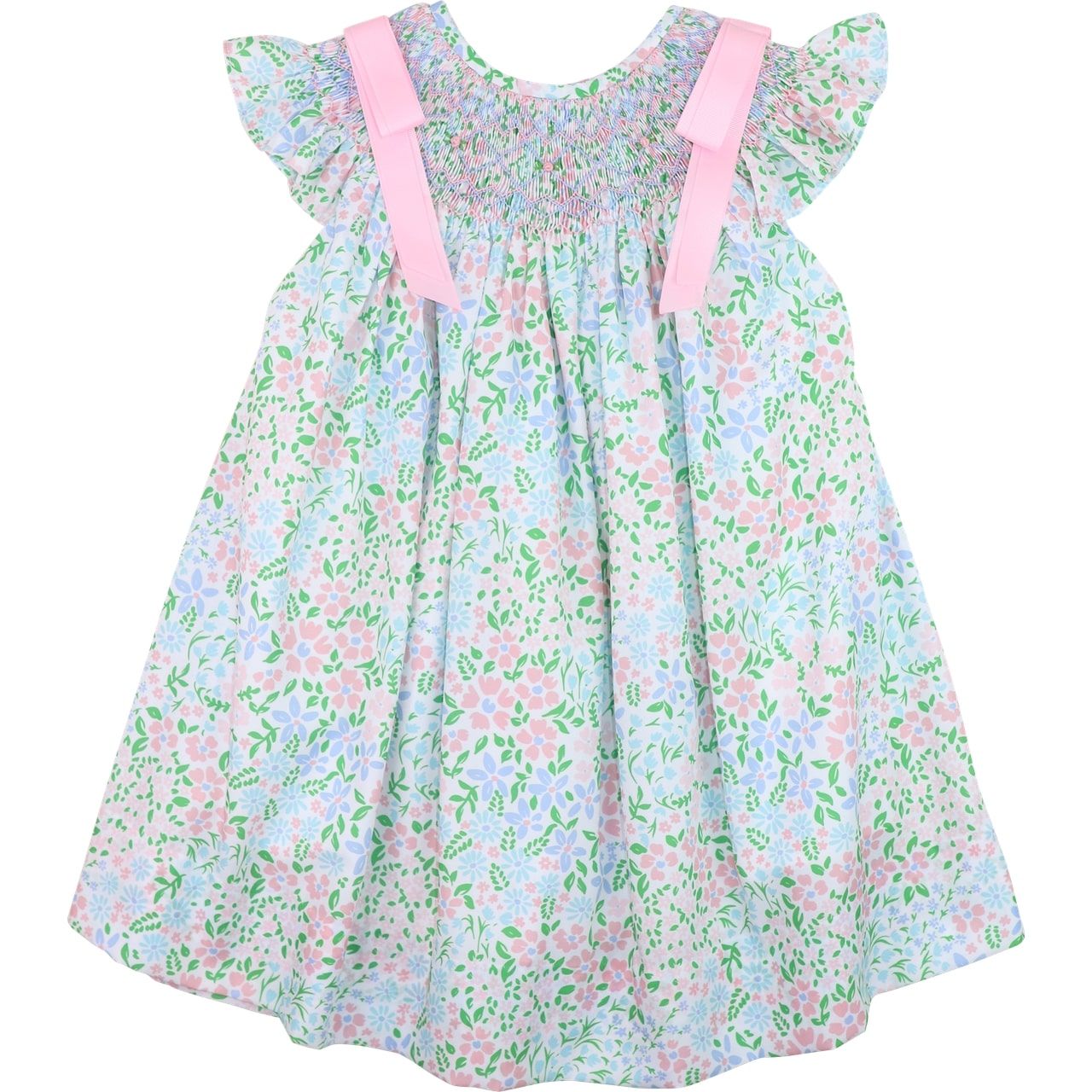 Floral Smocked Bow Dress