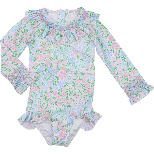 Floral Smocked Swimsuit