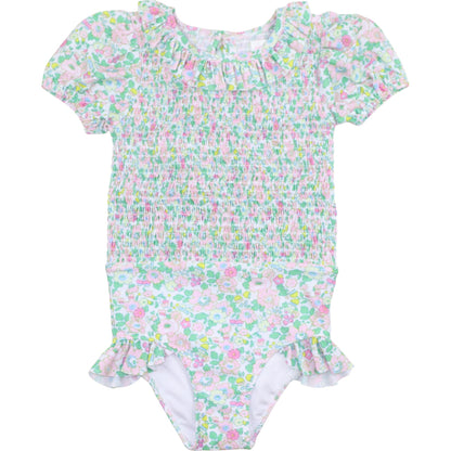 Floral Smocked Swimsuit