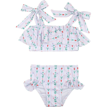 Floral Striped Bikini