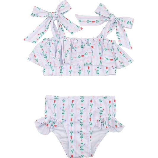 Floral Striped Bikini