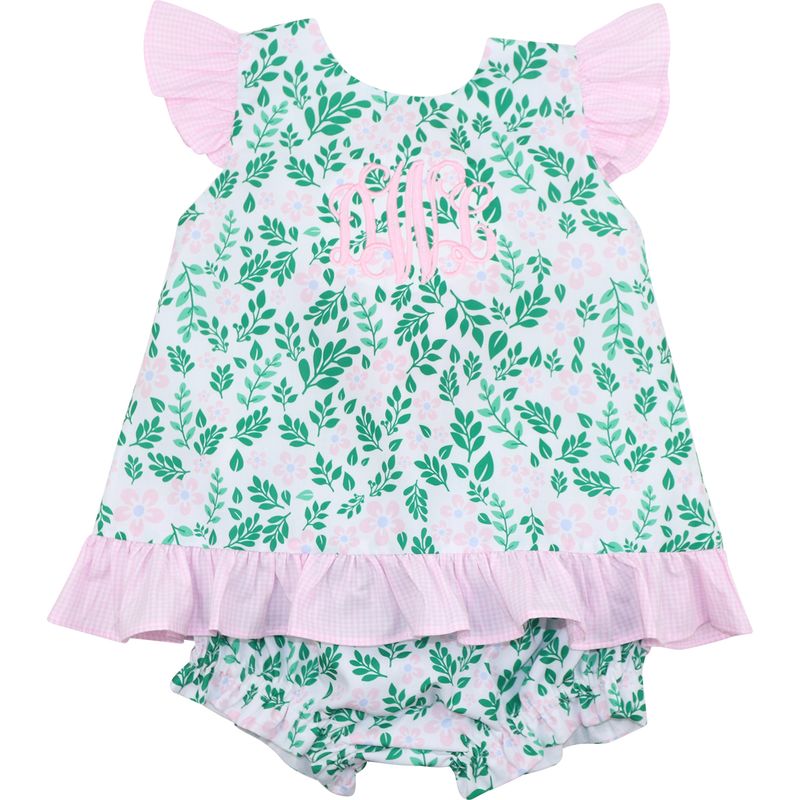Floral Tie Back Diaper Set
