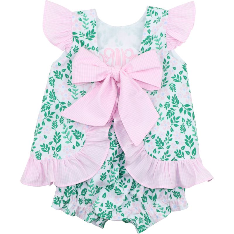 Floral Tie Back Diaper Set