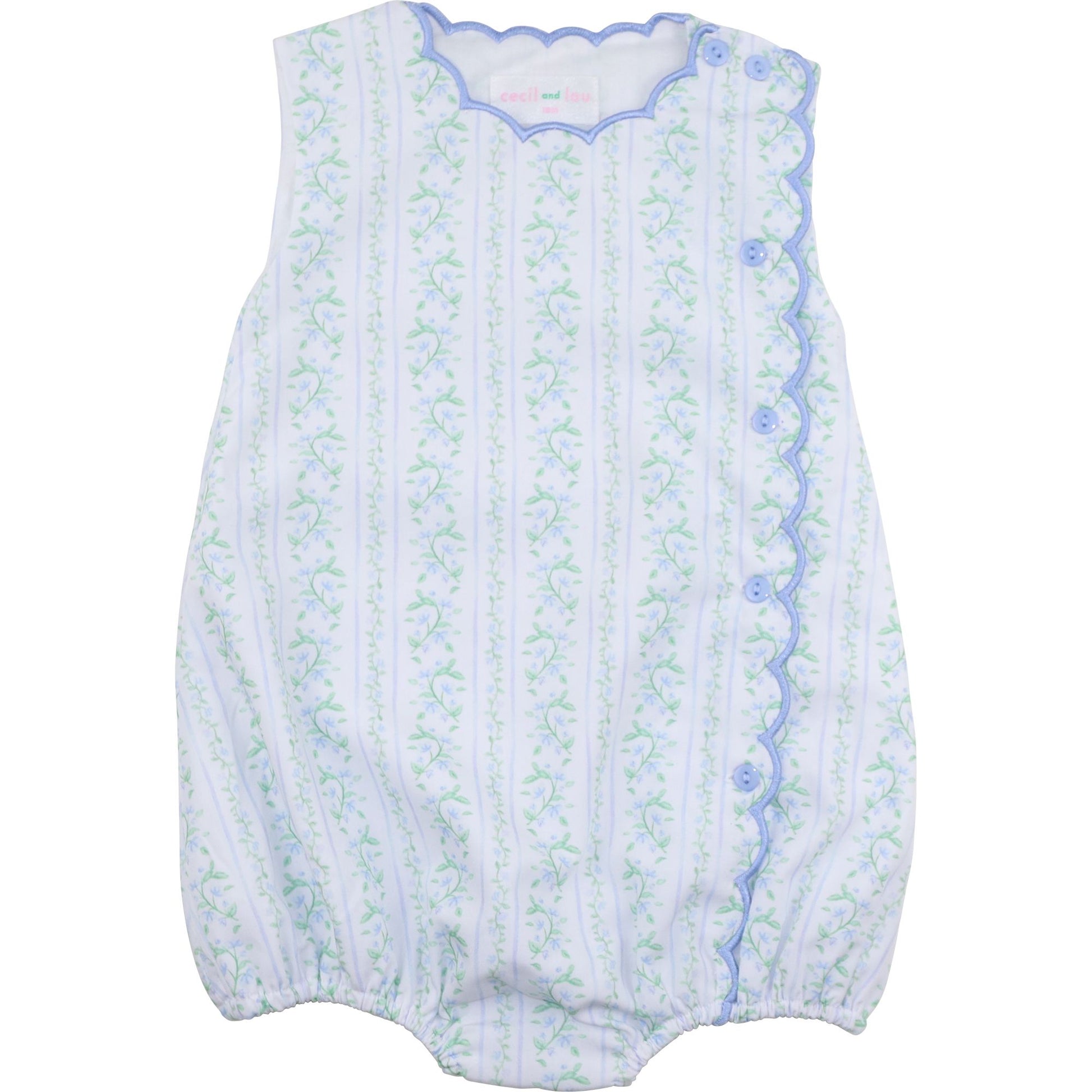 Floral Vines Scalloped Bubble