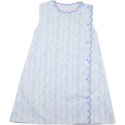 Floral Vines Scalloped Dress