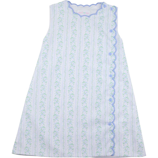 Floral Vines Scalloped Dress