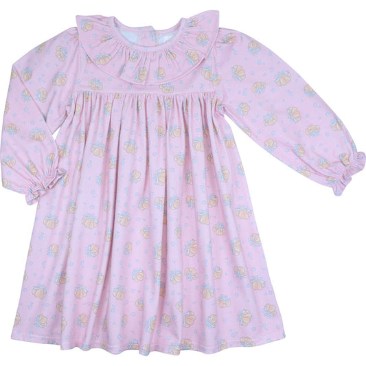 Flower And Pumpkin Knit Dress
