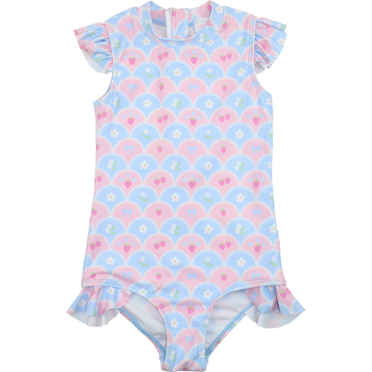 Flower And Strawberry Swimsuit