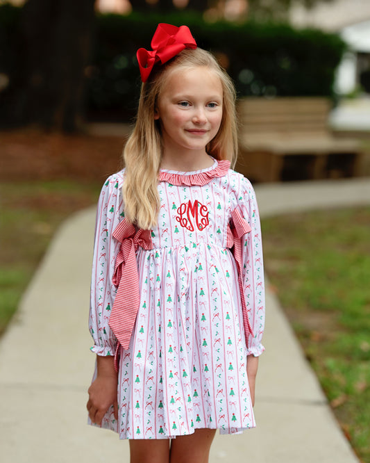 Bow And Christmas Tree Dress