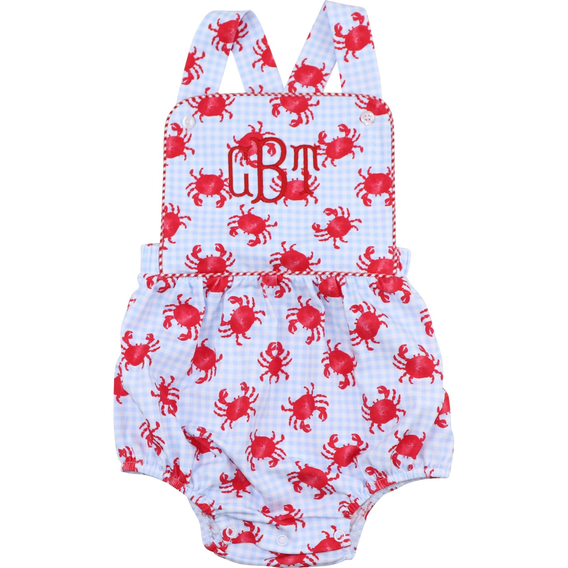 Gingham Crab Knit Bubble