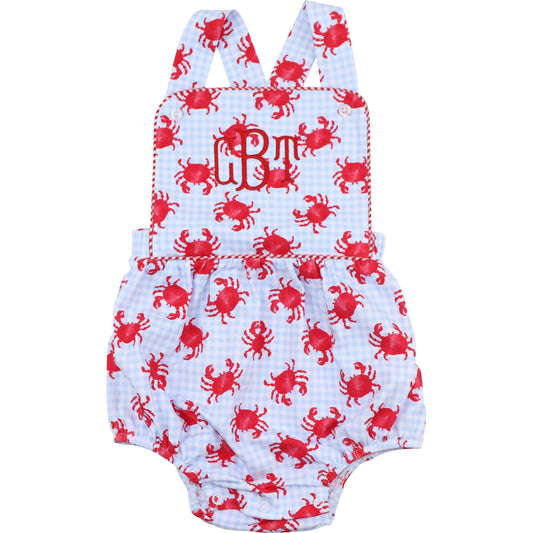 Gingham Crab Knit Bubble