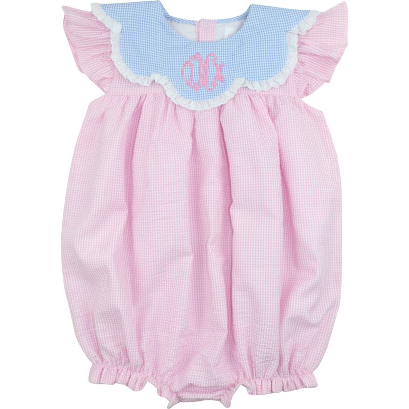 Gingham Seersucker Eyelet Bubble