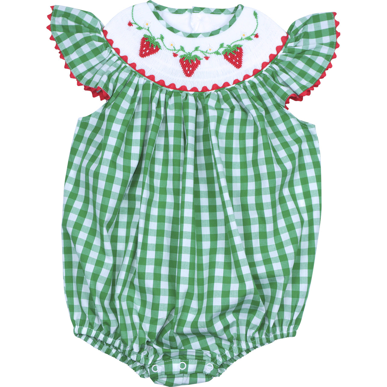 Green Check Smocked Strawberries Bubble4
