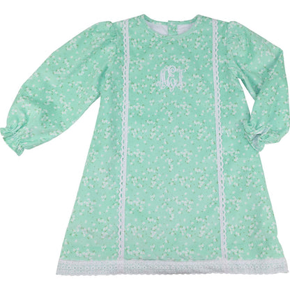 Green Petite Floral Corduroy Dress