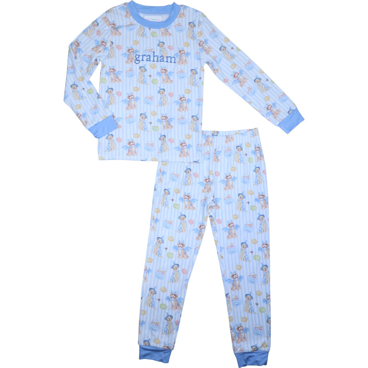 Halloween Puppies Knit Pajamas