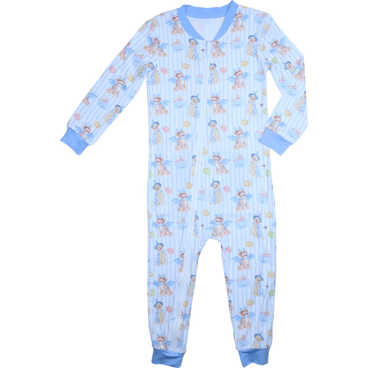 Halloween Puppies Knit Zipper Pajamas