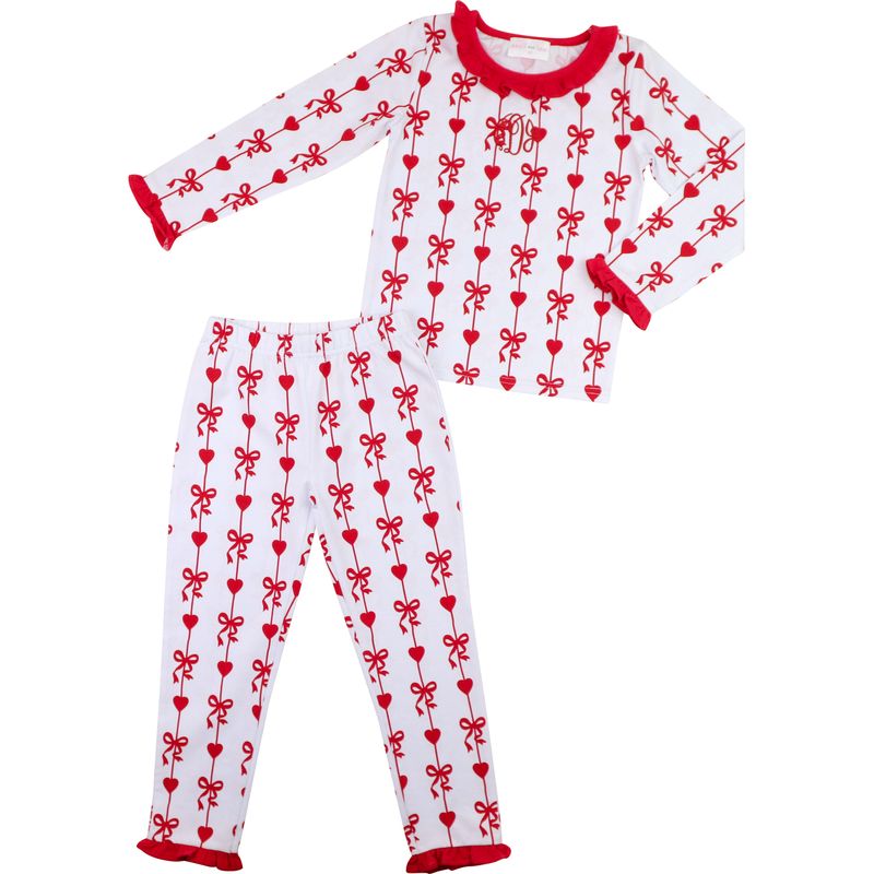 Heart And Bow Ribbon Knit Pajamas – Cecil & Lou