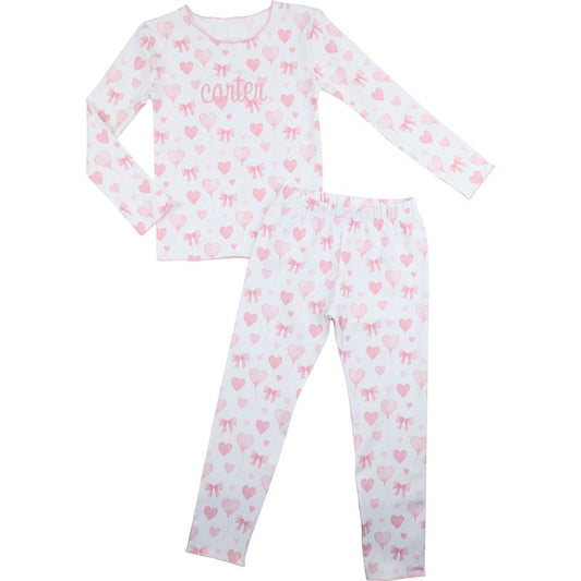 Heart Balloon Knit Pajamas