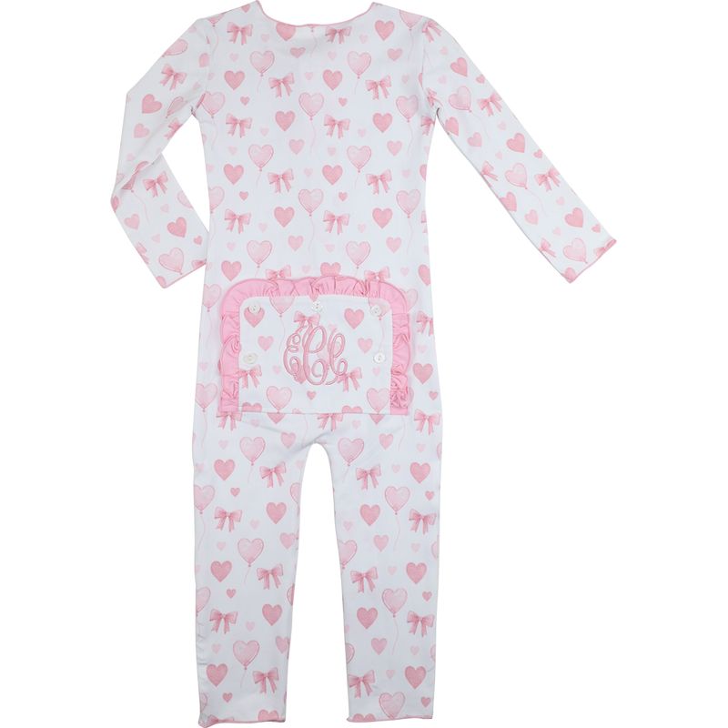 Heart Balloon Knit Zipper Pajamas