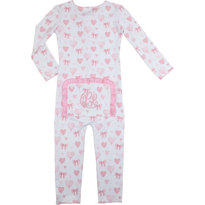 Heart Balloon Knit Zipper Pajamas