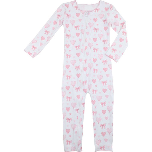 Heart Balloon Knit Zipper Pajamas