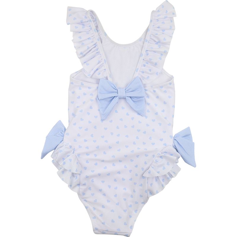 Heart Print Bow Swimsuit
