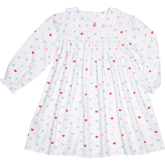 Heart Print Knit Dress