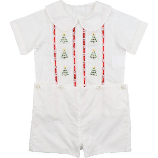 Heirloom Embroidered Christmas Tree Button On