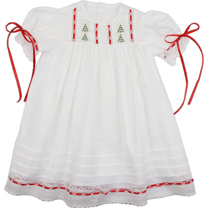 Heirloom Embroidered Christmas Tree Dress