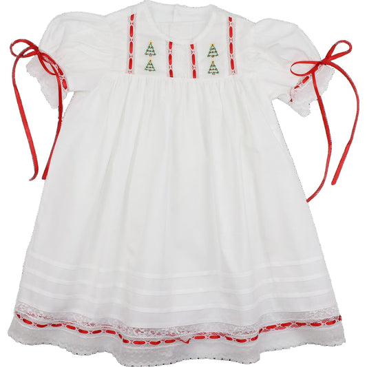 Heirloom Embroidered Christmas Tree Dress