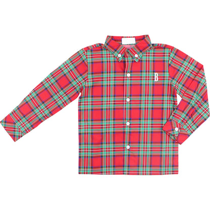 Holiday Plaid Button Down Shirt