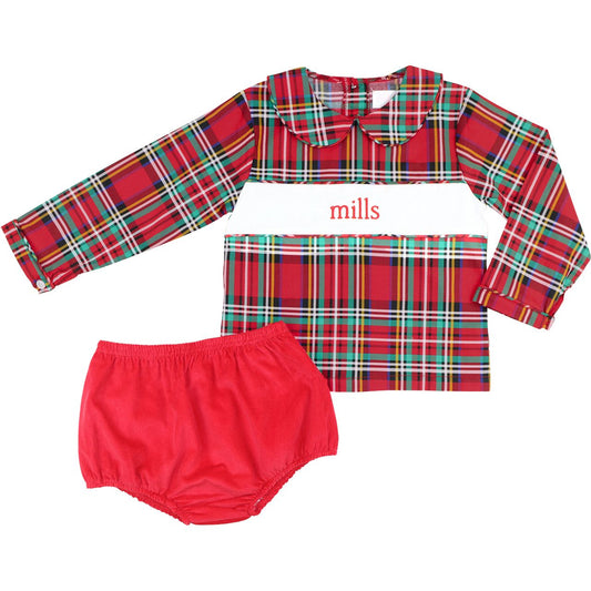 Holiday Plaid Insert Diaper Set