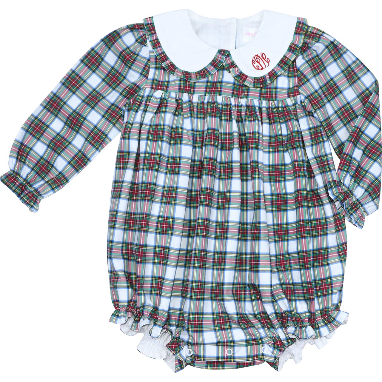 Holiday Plaid Ruffle Bubble