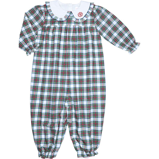 Holiday Plaid Ruffle Long Bubble