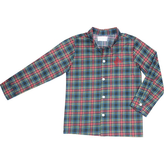 Holiday Tartan Plaid Button Down Shirt