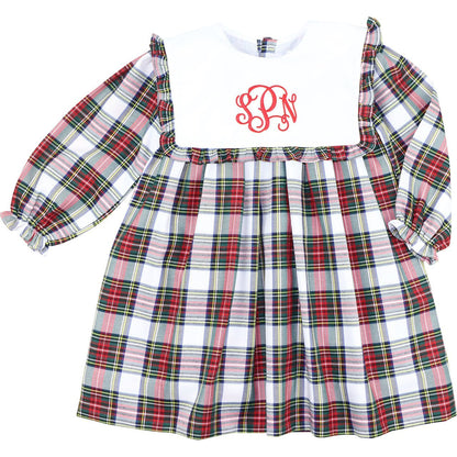 Holiday Tartan Square Collar Dress