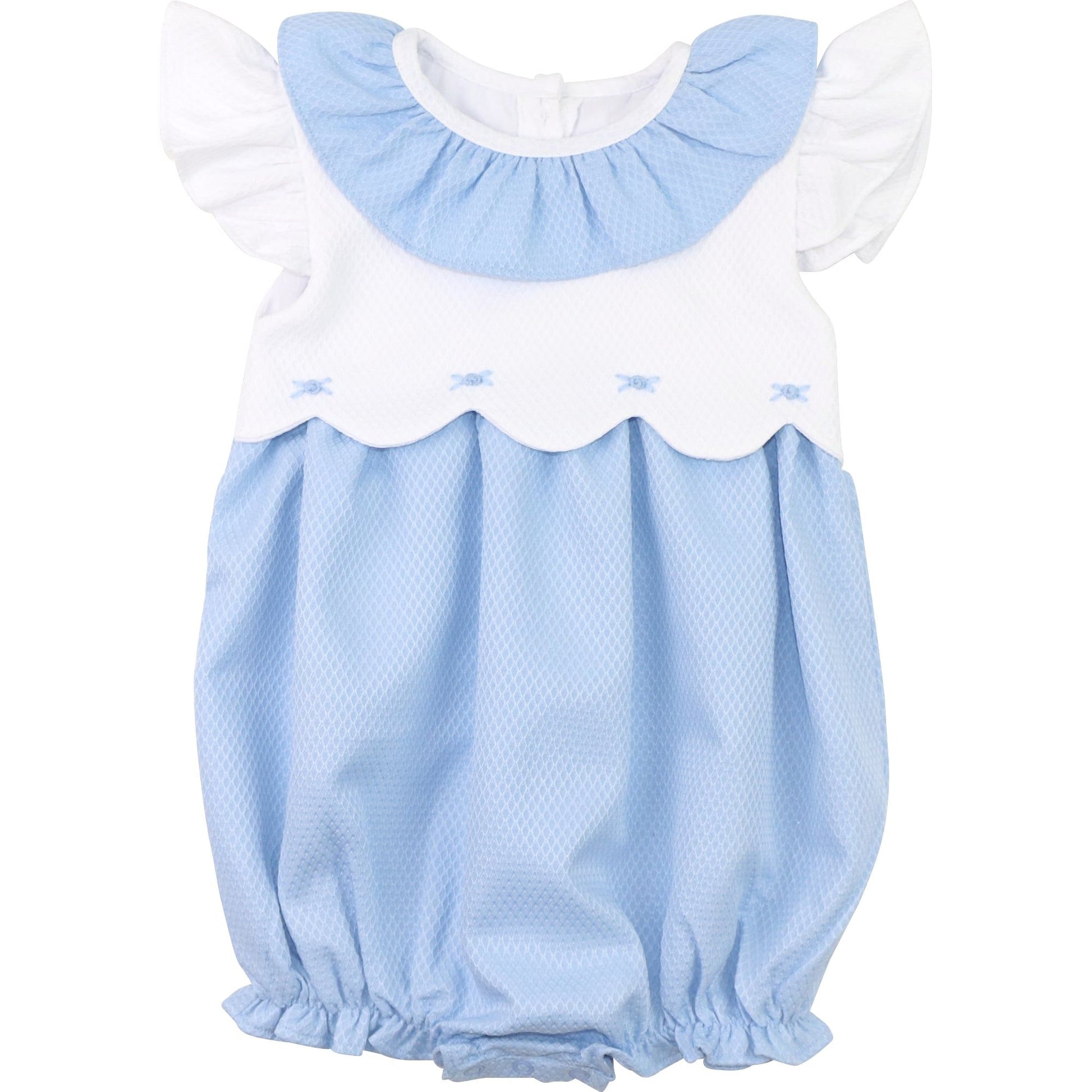 Honeycomb Embroidered Flower Bubble