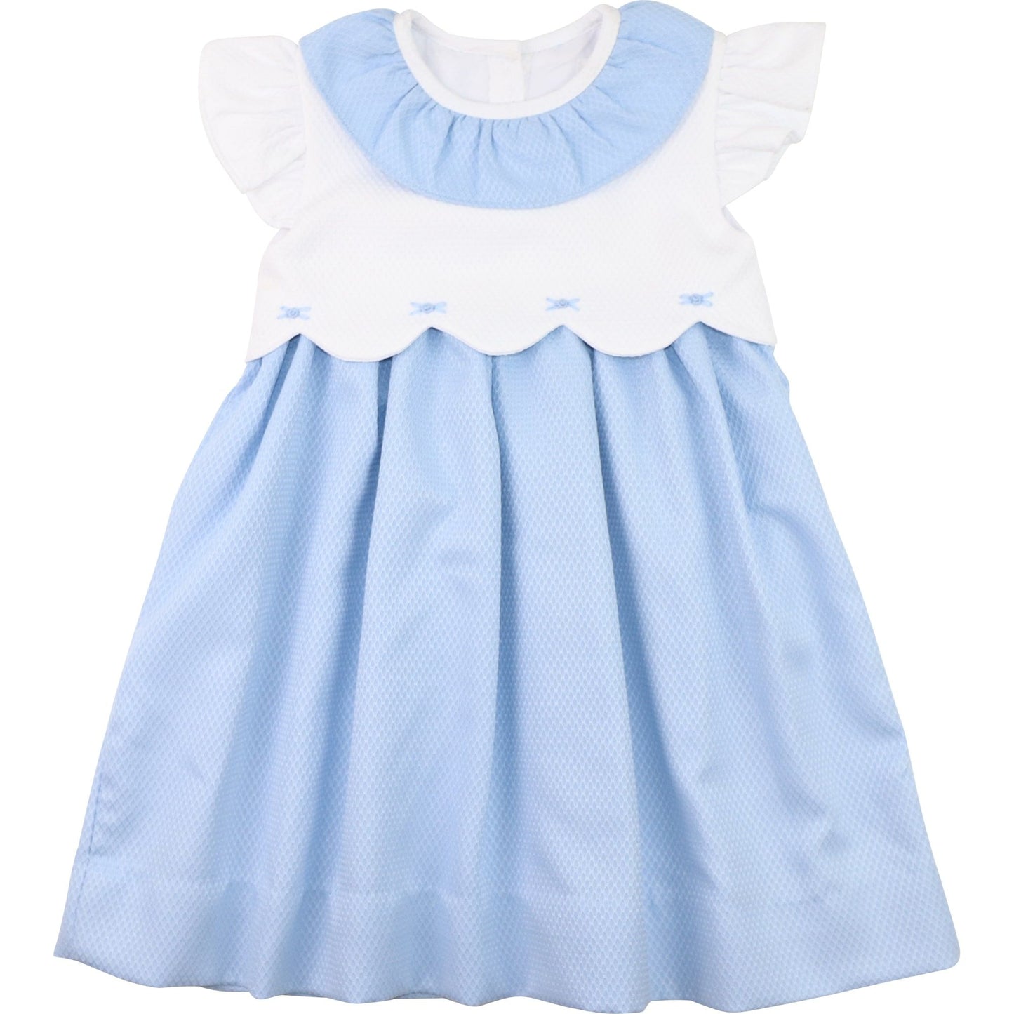 Honeycomb Embroidered Flower Dress