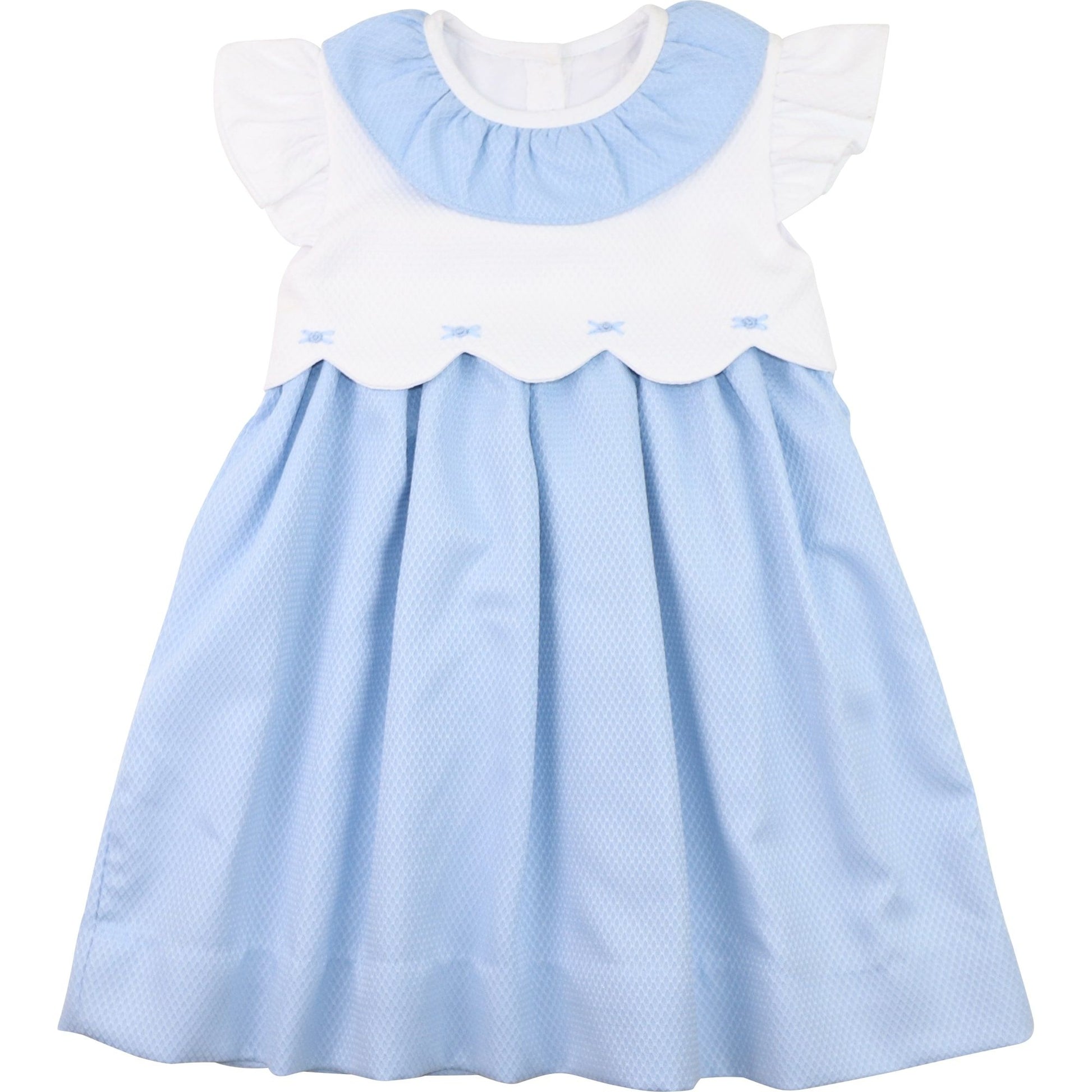 Honeycomb Embroidered Flower Dress