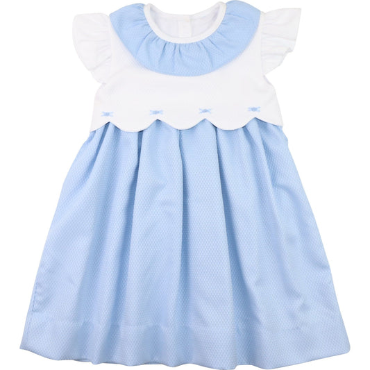 Honeycomb Embroidered Flower Dress