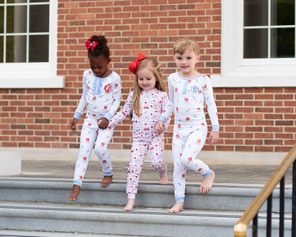 Girls Books And Apples Knit Pajamas