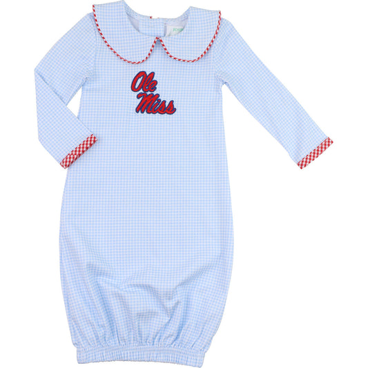 Officially Licensed by FOSTER Knit Ole Miss Baby Gown