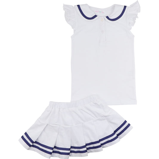 Navy And White Sailor Tennis Set