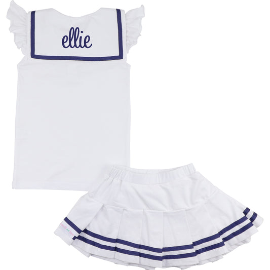 Navy And White Sailor Tennis Set