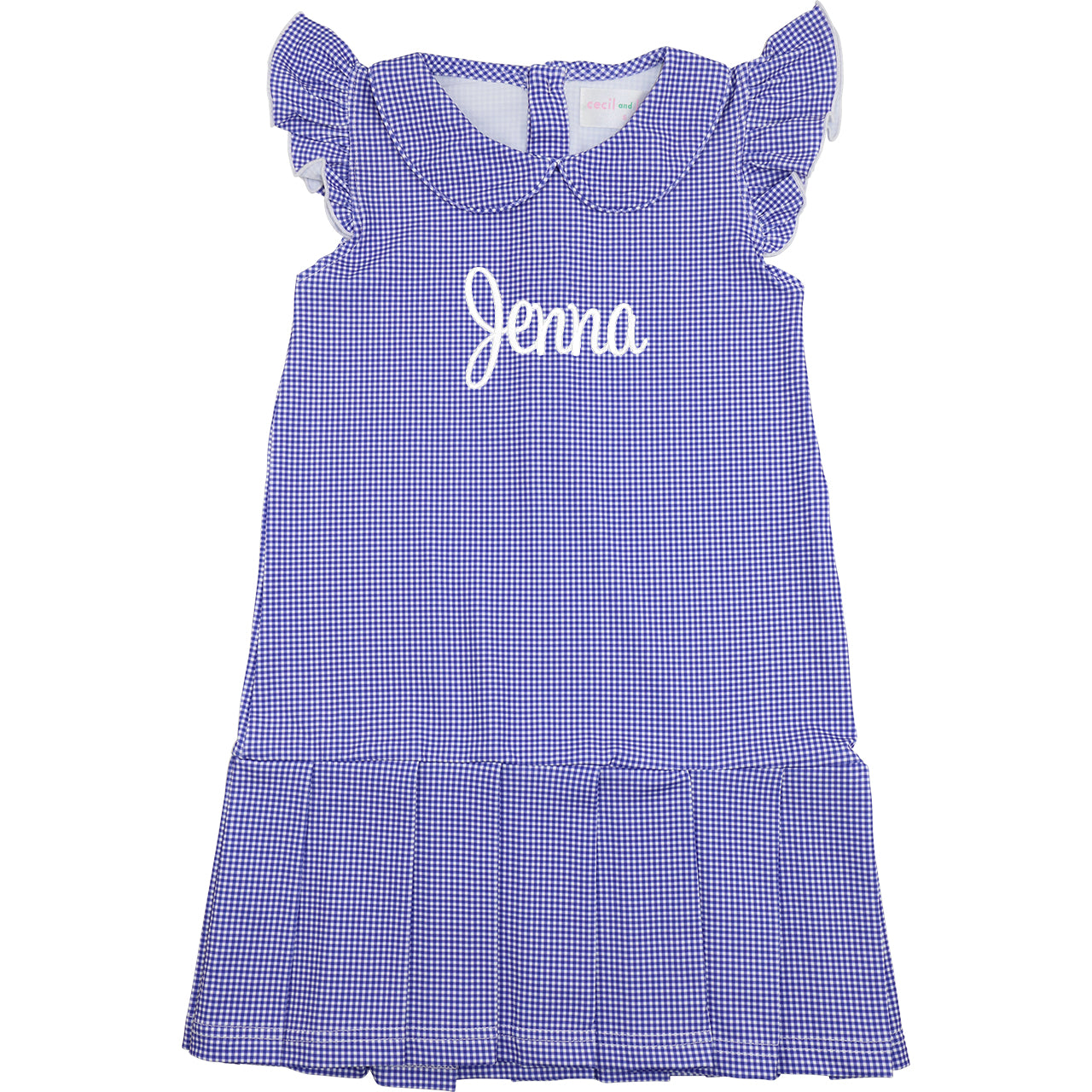 Navy Gingham Tennis Dress