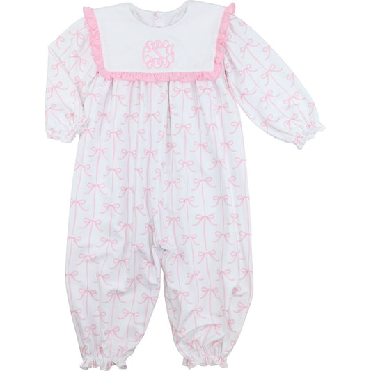 Pink Bow Knit Long Bubble