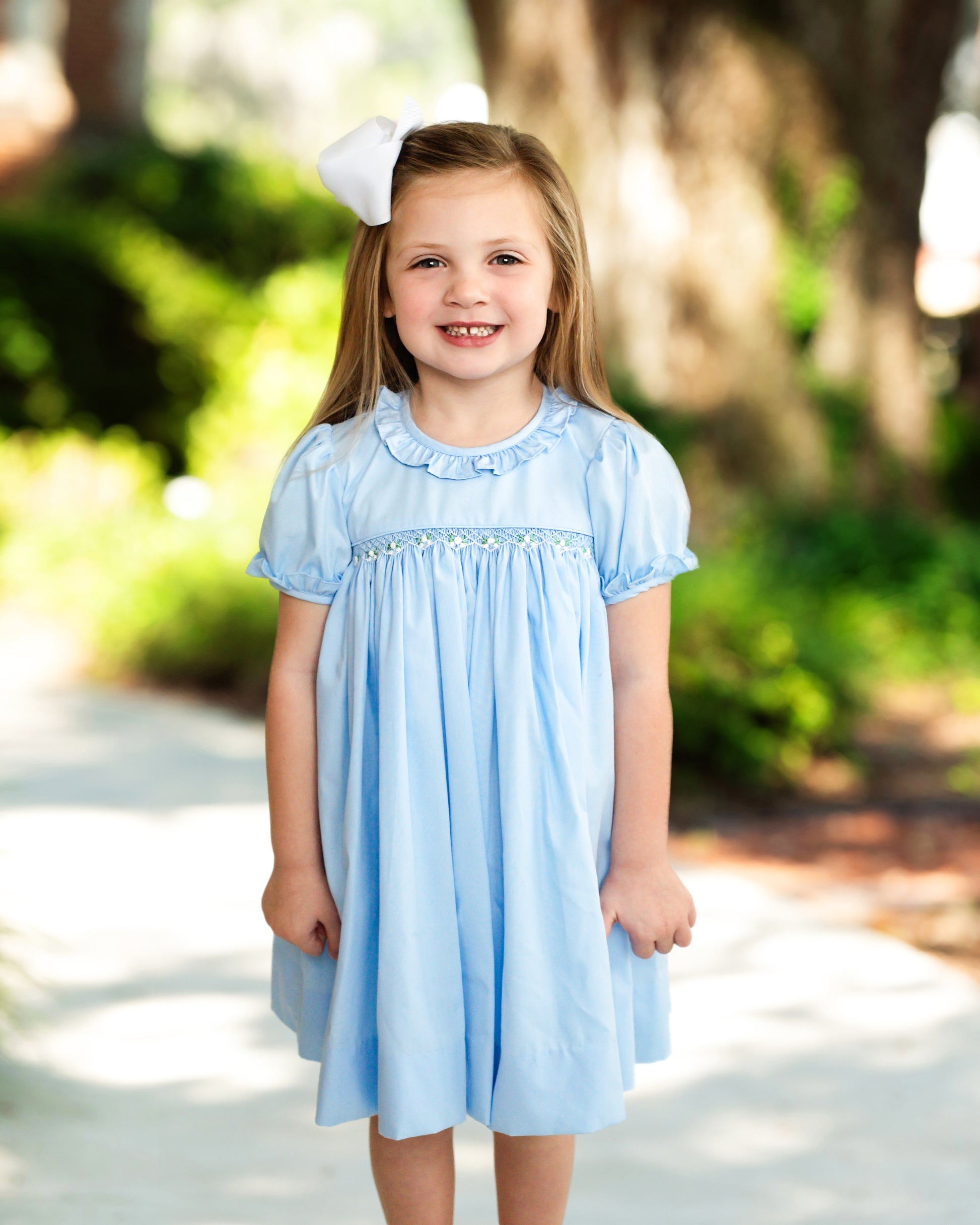 Blue Smocked Dress – Cecil Lou