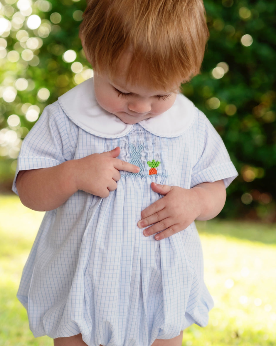 Boys Morgan Hand Smocked Bubble Set