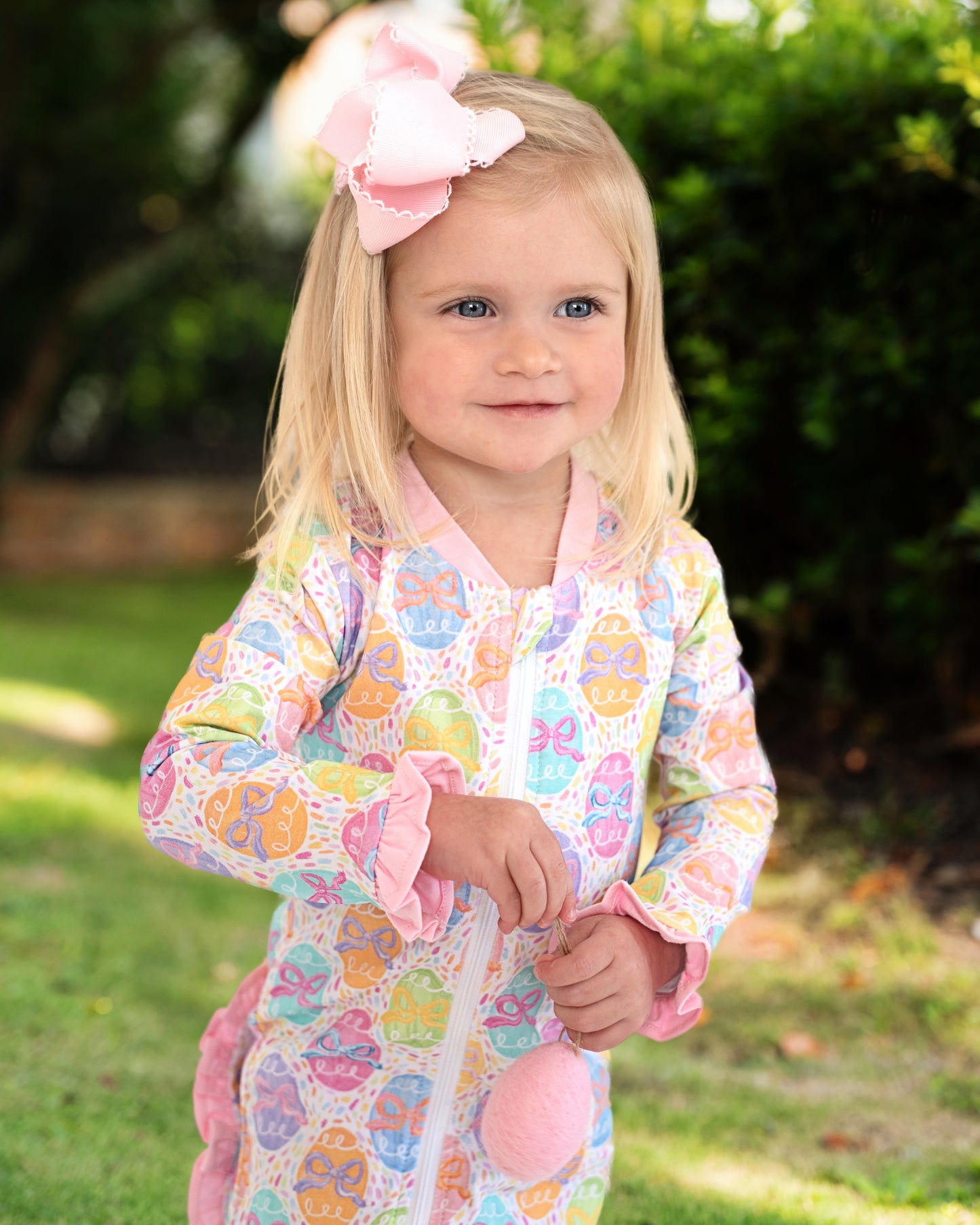 Easter Eggs Knit Zipper Pajamas